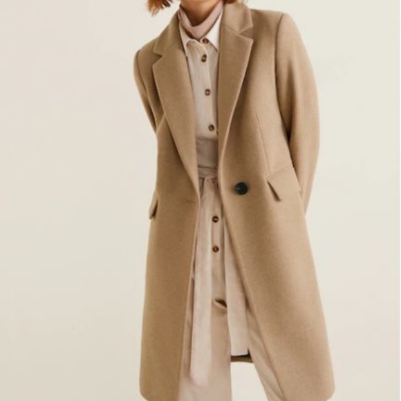 mango structured wool coat